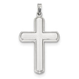 14K White Gold Polished Latin Cross Pendant