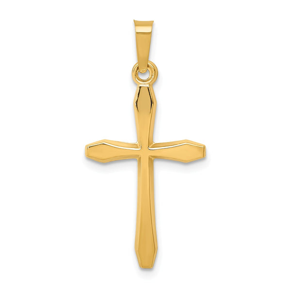 14K Yellow Gold Polished Passion Cross Pendant