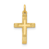 Solid,Polished,Die Struck,14K Yellow Gold,Flat Back