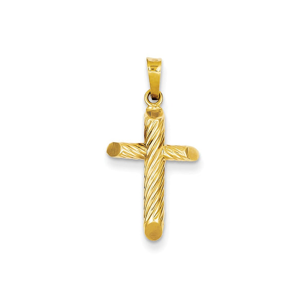 Polished,3-D,Die Struck,14K Yellow Gold,Hollow