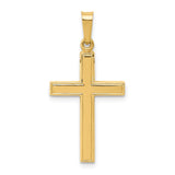 Polished,Die Struck,14K Yellow Gold,Flat Back,Hollow