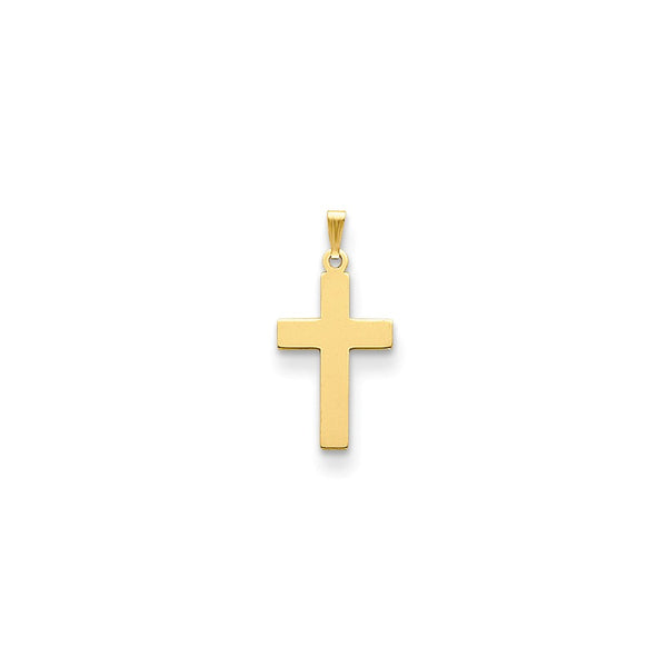 Casted,Polished,14K Yellow Gold,Engravable,Satin Back