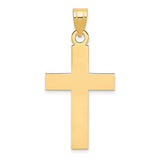 Solid,Casted,Polished,14K Yellow Gold,Engravable,Satin Back