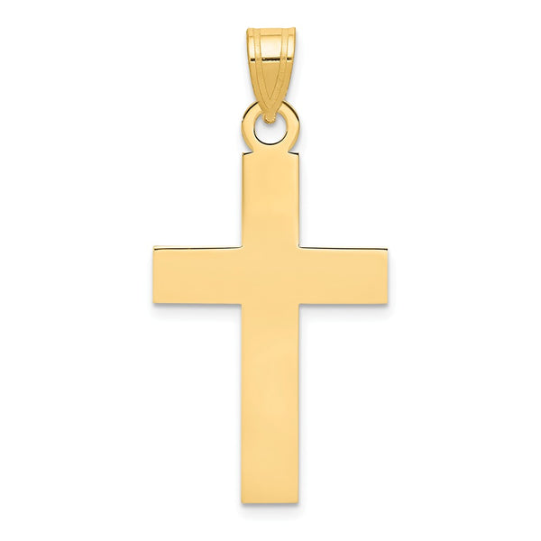 Solid,Casted,Polished,14K Yellow Gold,Engravable,Satin Back