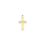 Solid,Polished,14K Yellow Gold,Not Engraveable,Satin Back