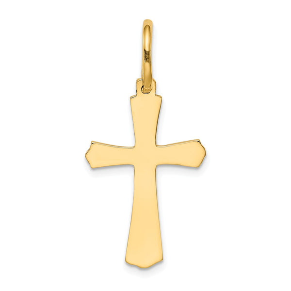 Solid,Casted,Polished,14K Yellow Gold,Engravable,Polished Back
