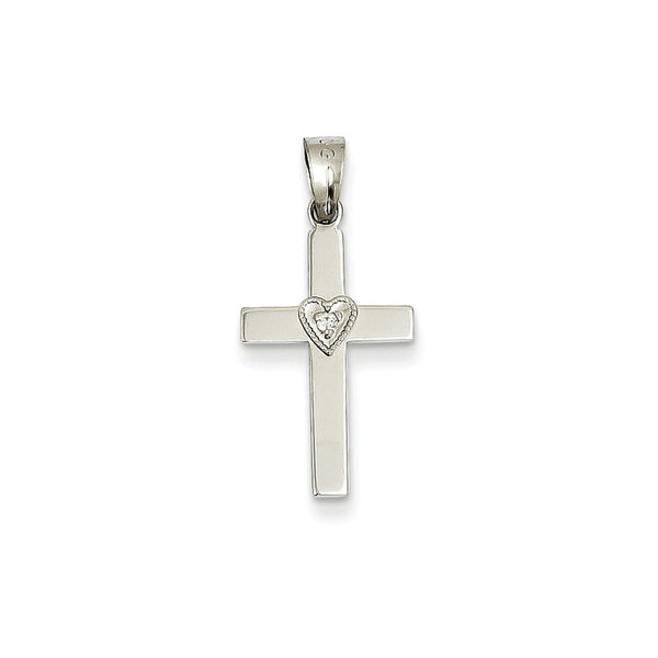 Solid,Polished,Die Struck,14K White Gold,Diamond,Not Engraveable By QG,Satin Back