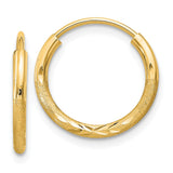 Earrings,EndleSterling Silver,Gold,Yellow,14K,12 mm,1.5 mm,Pair,EndleSterling Silver,Hoop,Under $100
