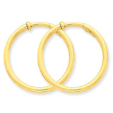 Polished,14K Yellow Gold,Hollow,Non-Pierced