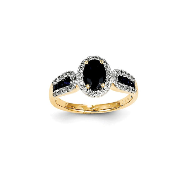 14K Yellow Gold,Diamond,Sapphire,Fancy undercarriage,Rings,Gemstone Rings