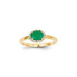 14K Yellow Gold,Diamond,Emerald,Rings,Gemstone Rings