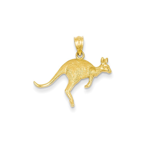 14K Yellow Gold  Yellow Gold Textured Kangaroo Pendant