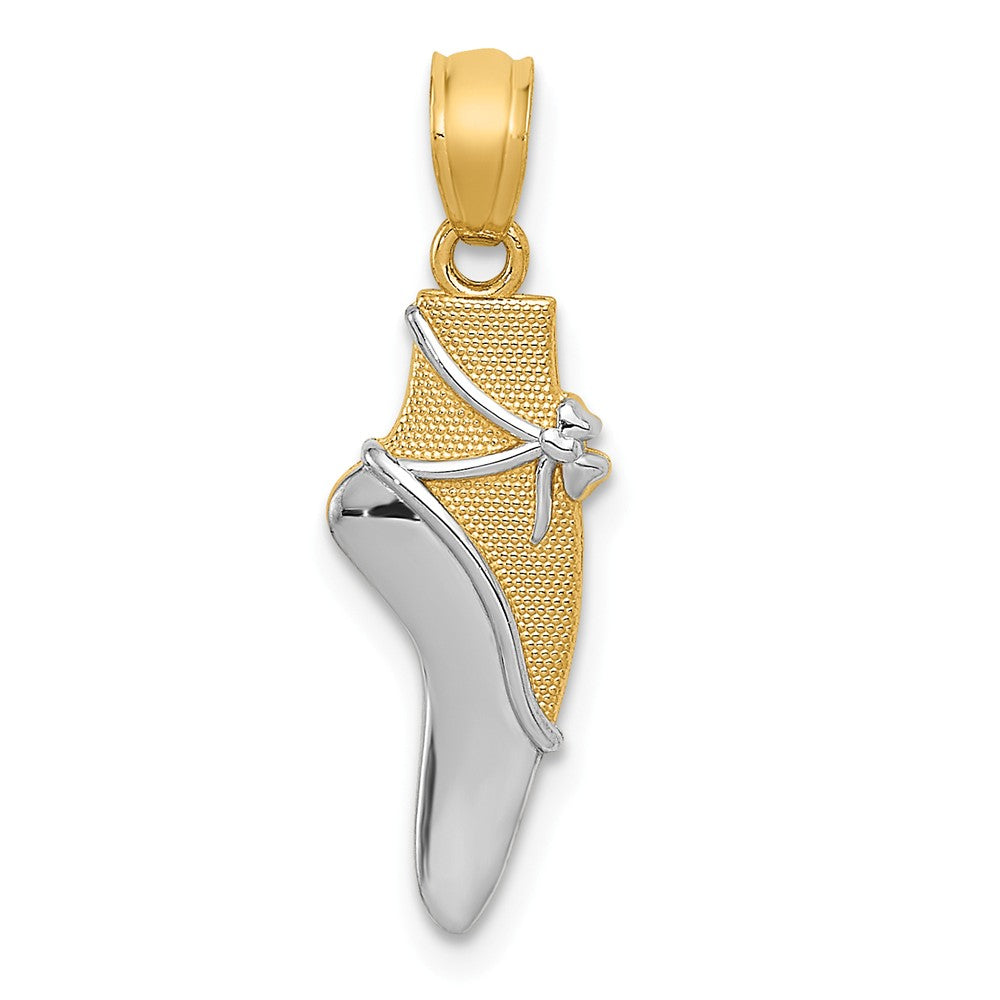 Casted,Polished,Open Back,14K Yellow Gold & Rhodium,Textured