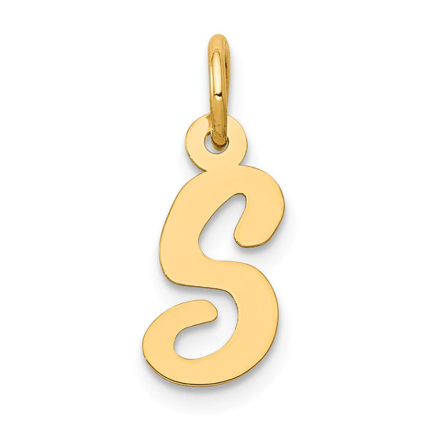 Solid,Polished,14K Yellow Gold,Laser-Cut,Flat