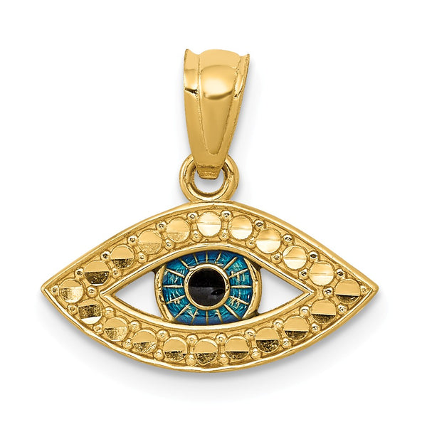 Solid,Casted,Diamond Cut,Polished,14K Yellow Gold,Enamel