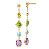 14K Yellow Gold,Amethyst,Blue Topaz,Citrine,Peridot