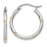 Earrings,Hoop,Gold,White,14K,19 mm,2 mm,Pair,Rhodium,Wire & Clutch,,Hoop,Between $100-$200