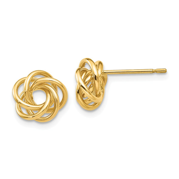 Polished,14K Yellow Gold,Post