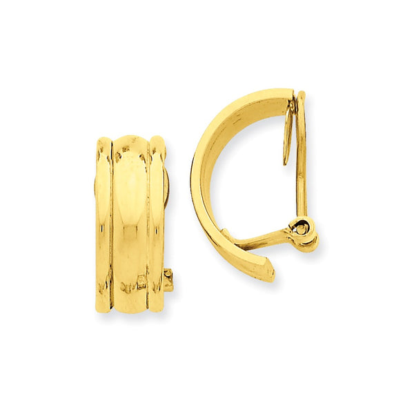 Polished,14K Yellow Gold,Non-Pierced